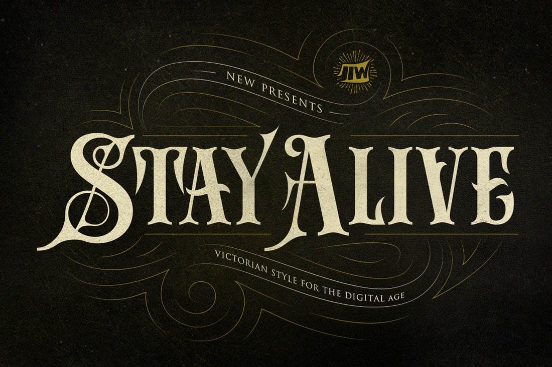 Stay Alive - Art Nouveau Font