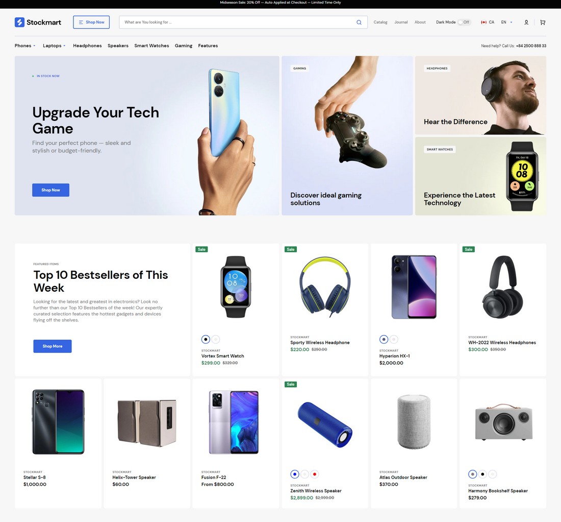 Stockmart - Tech & Gadget Store Shopify Theme