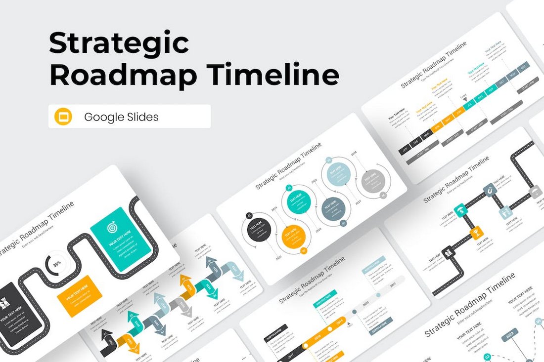 Strategic Roadmap Timeline Google Slides Template