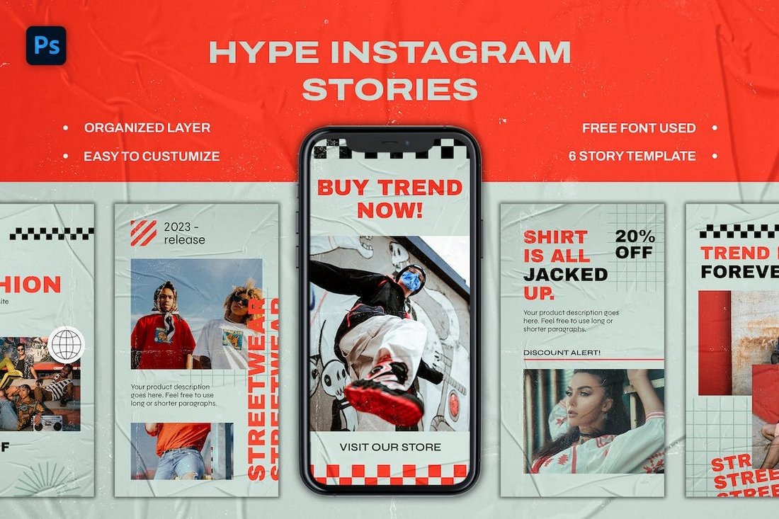 Streetwear Fashion Instagram Story Templates