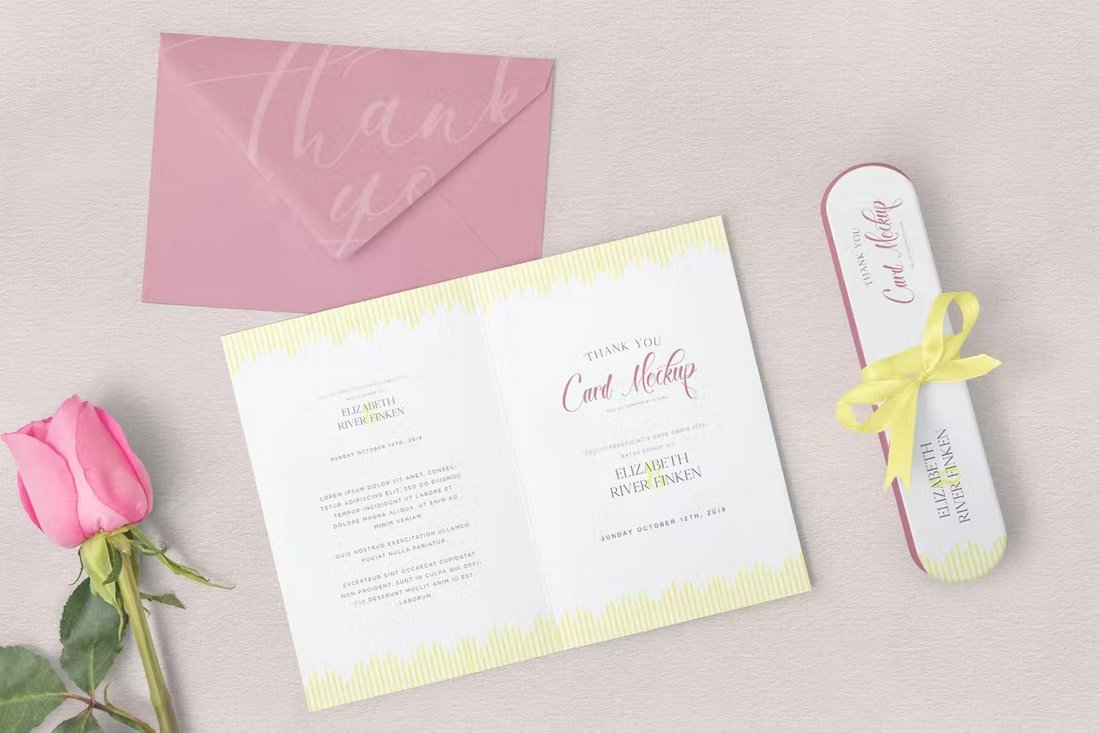 Stylish Greeting Card Mockup Templates