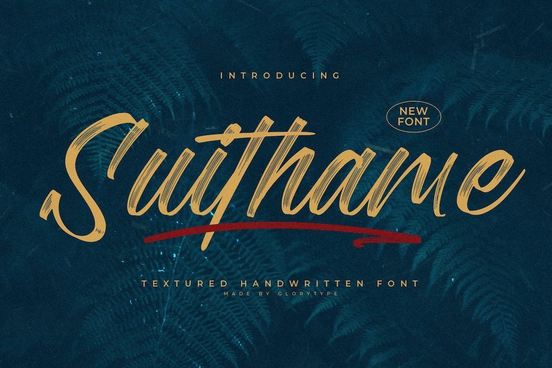 Suithame Textured T-Shirt Font