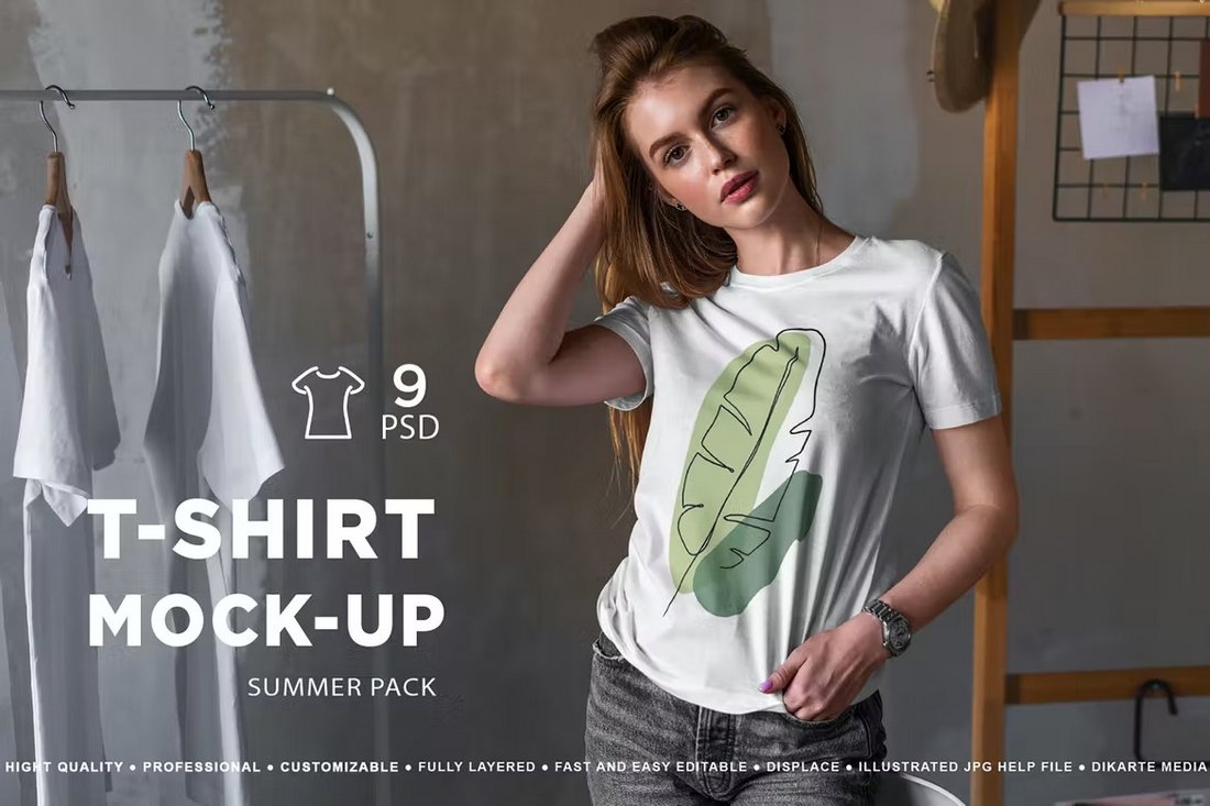 Summer T-Shirt Mockups Pack