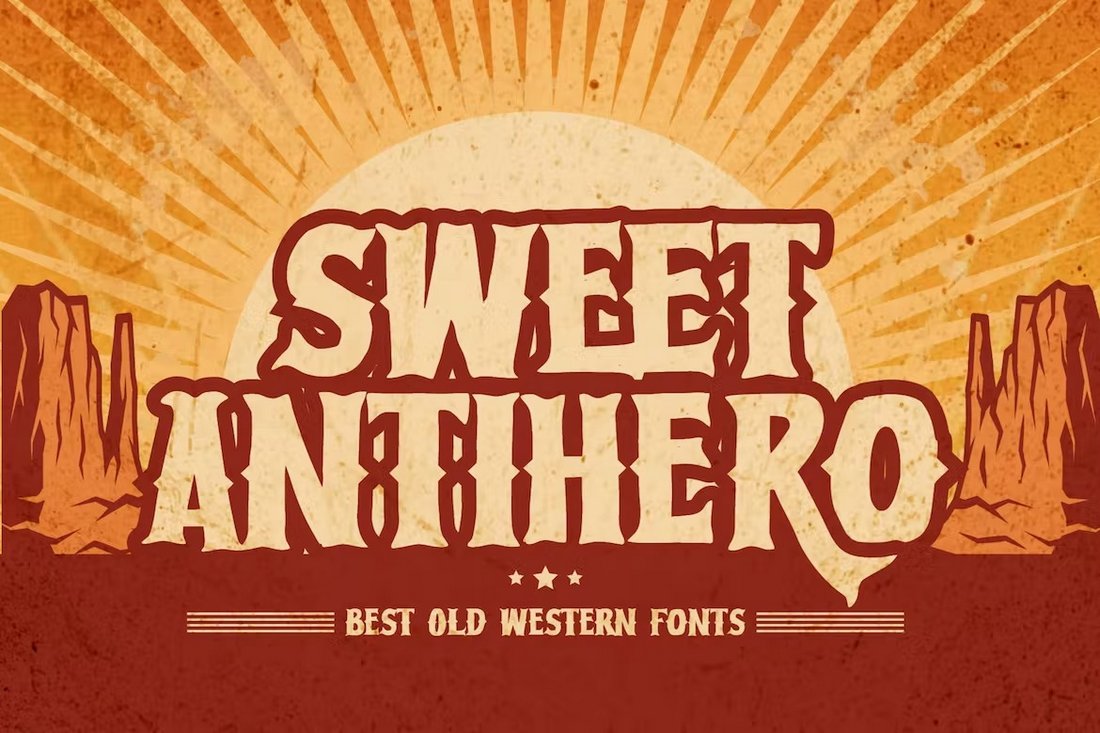 Sweet Antihero - Vintage western Font