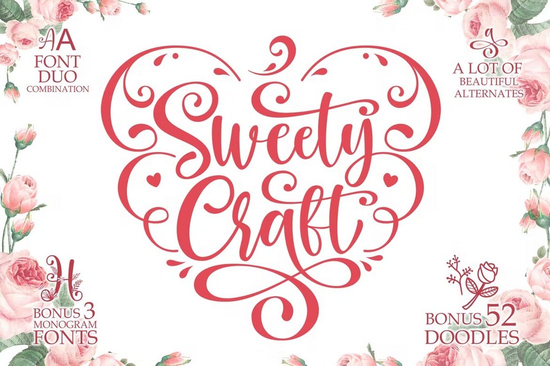 Sweety Craft - Beautiful Monogram Font