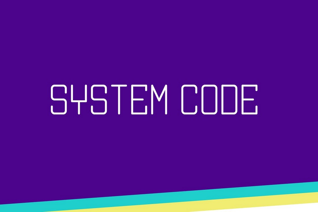 System Code - Creative Geometric Font