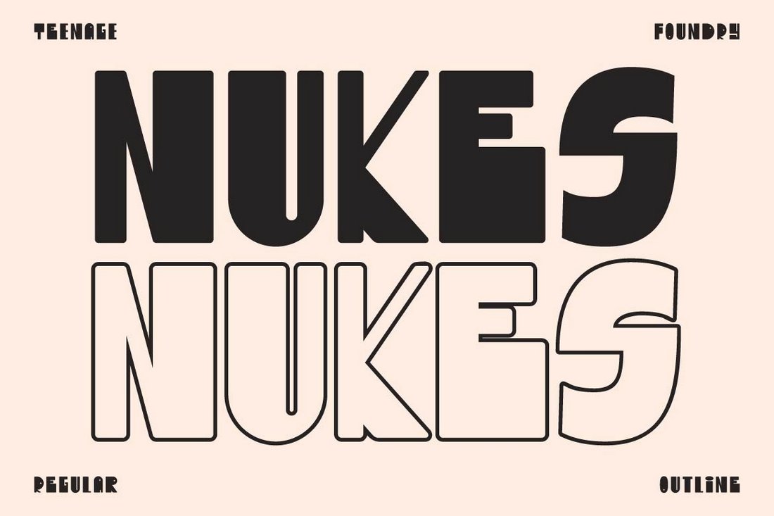 TF Nukes - Free Chunky Font for T-Shirt