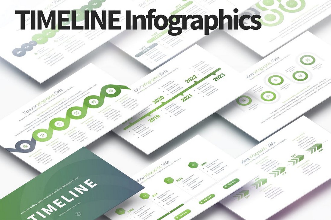 TIMELINE - Slide Infografis PowerPoint