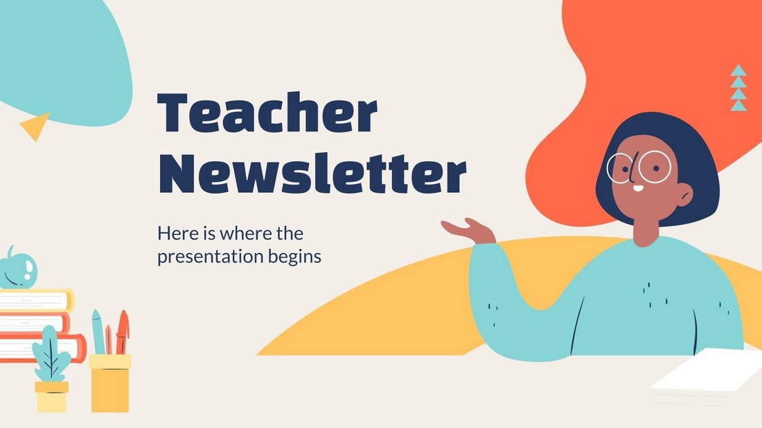 Teacher Newsletter Free Google Slides Template