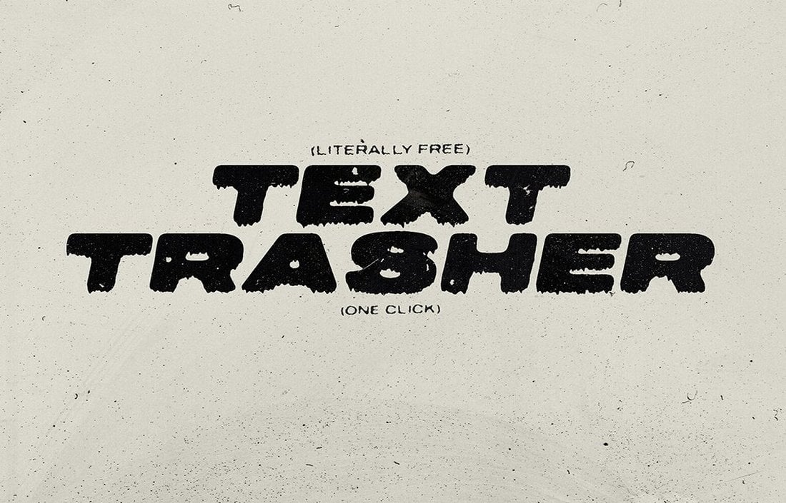 Text Trasher - Free Photoshop Action