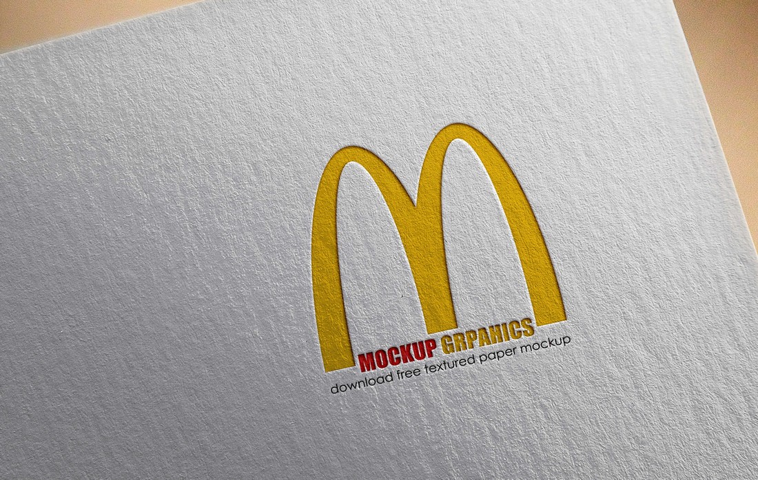 Textured Paper Free Logo Mockup Template