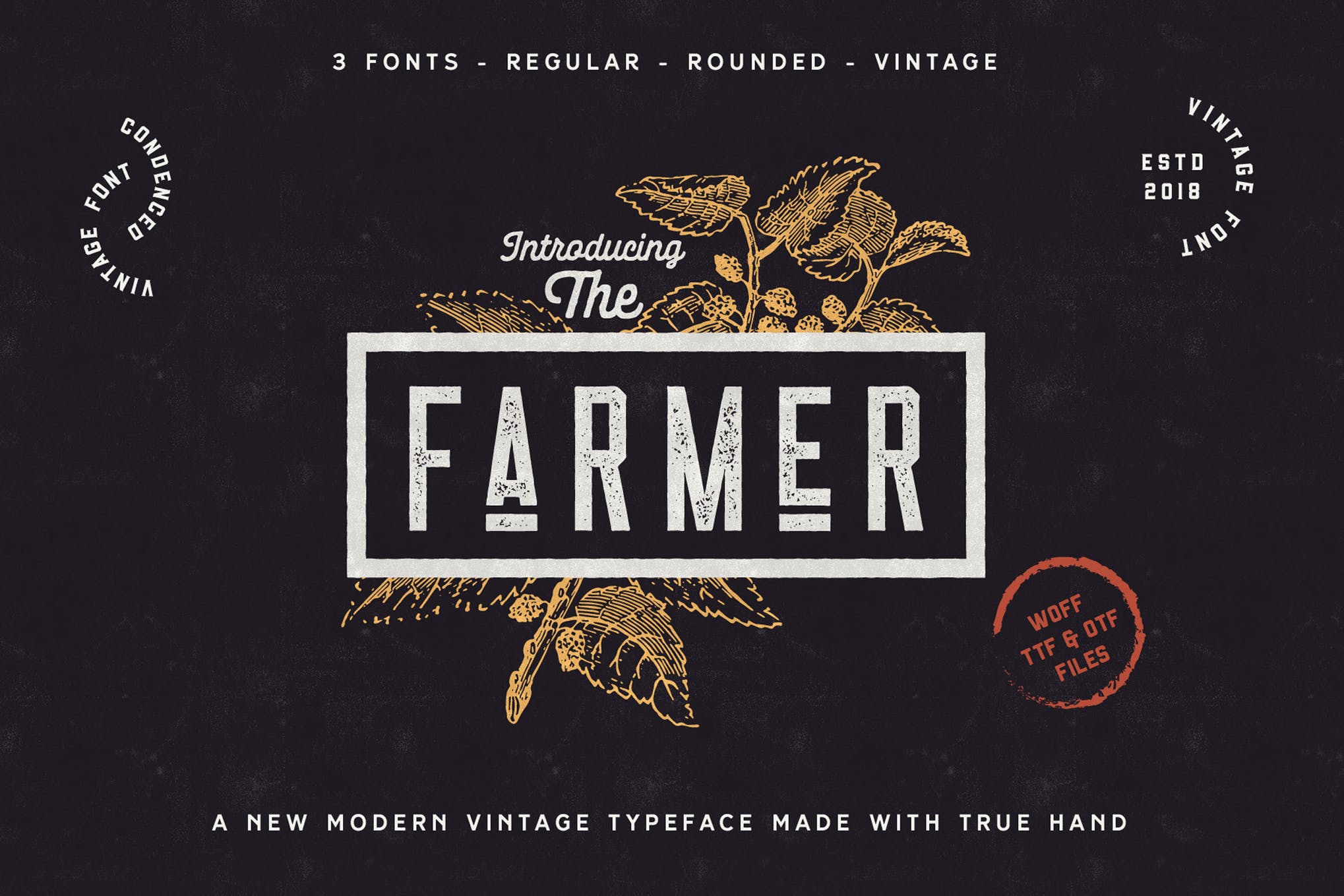 The Farmer Font - Condensed Typeface