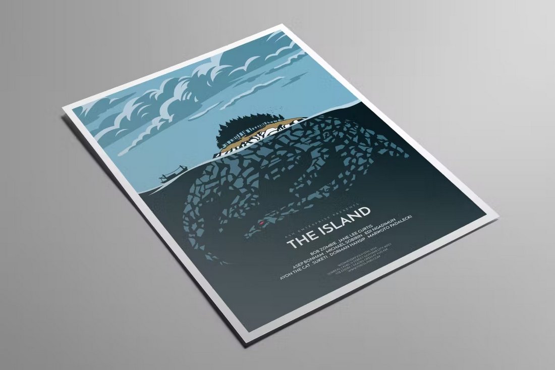 The Island Movie Poster PSD Template