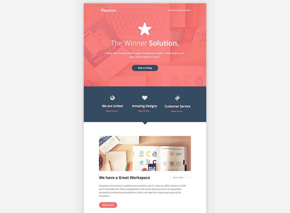 The Passion - Free MailChimp Email Template