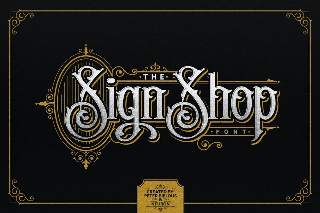 The Sign Shop - Art Nouveau Font