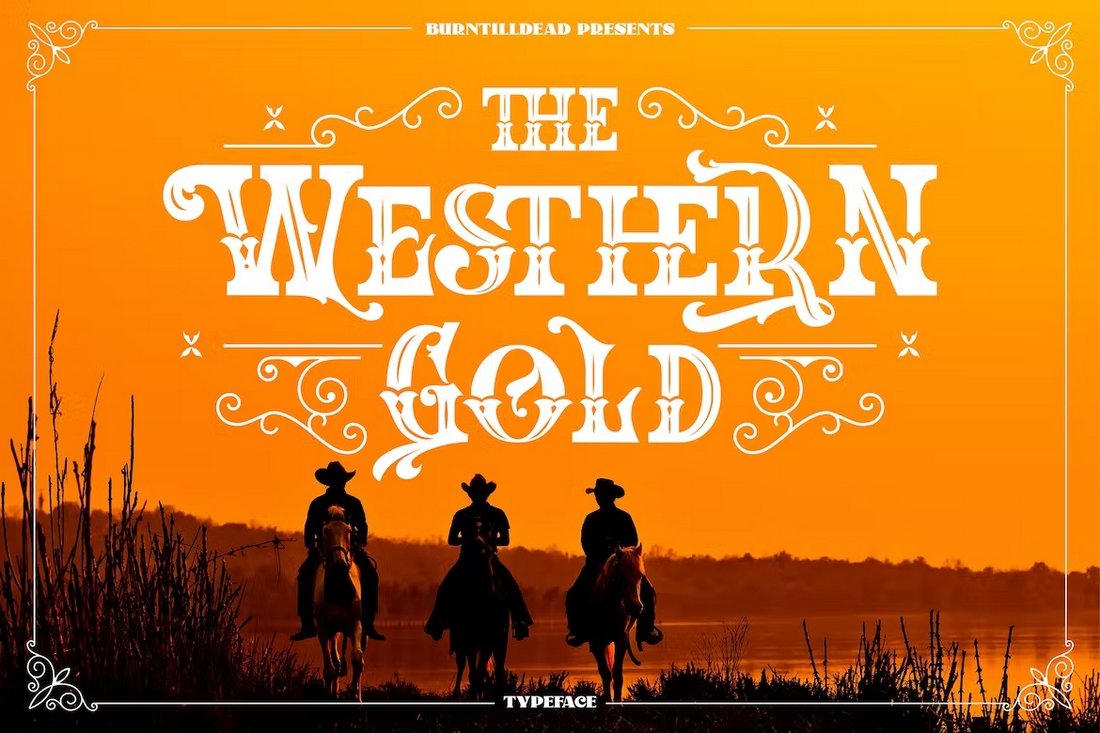 The Western Gold - Creative Western Font