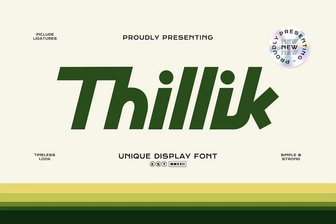 Thillik - Modern Business Logo Fonts