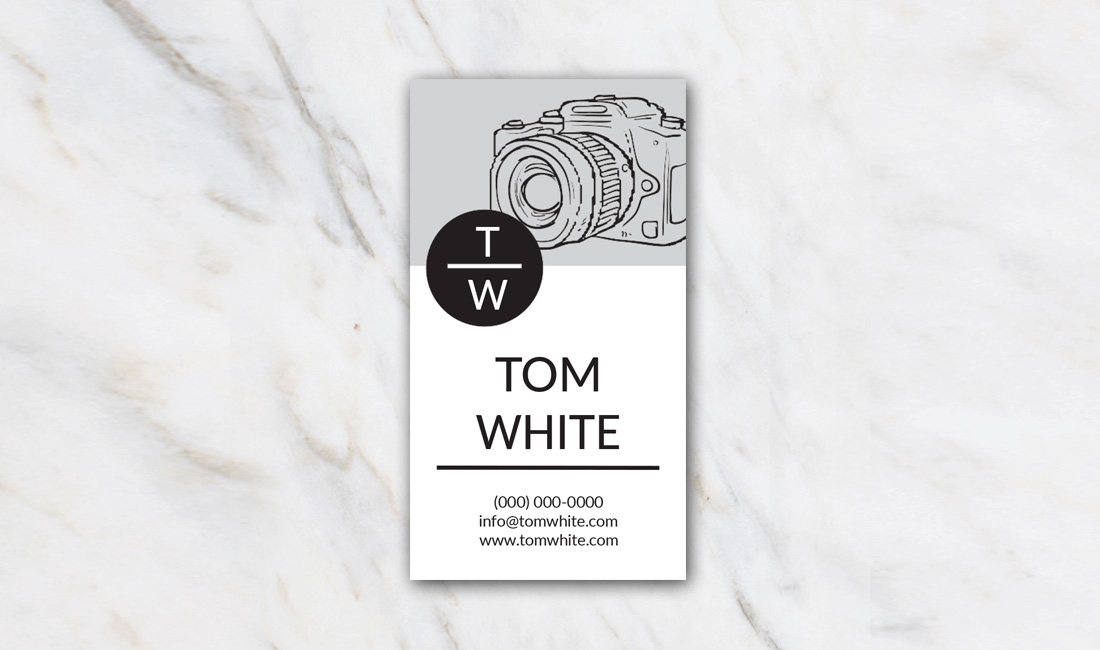 Tom White - Free Business Card Template for Word