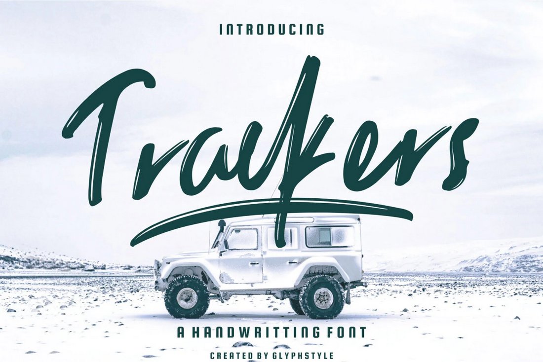 Trackers - Free Handwriting Brush Font