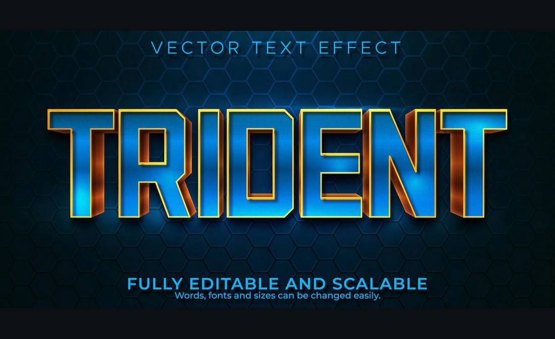 Trident - Free Editable 3D Text Effect