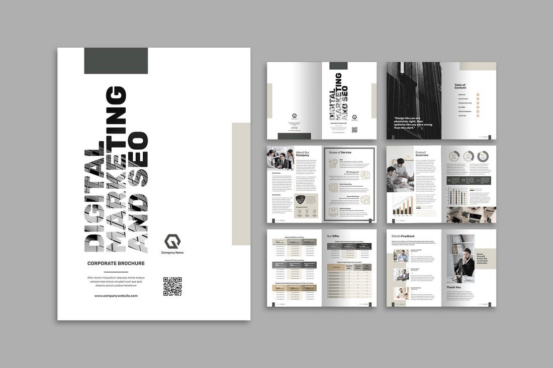 Typographic Brochure template