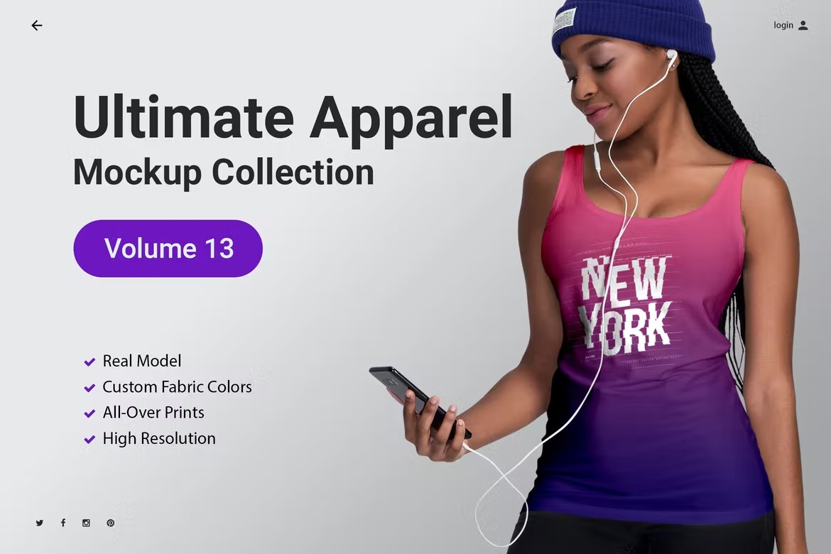 Ultimate Apparel Tank Tops & T-Shirt Mockups