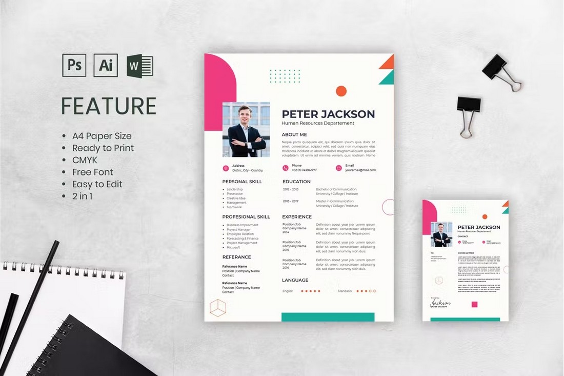 Unique CV Template for Web Designers