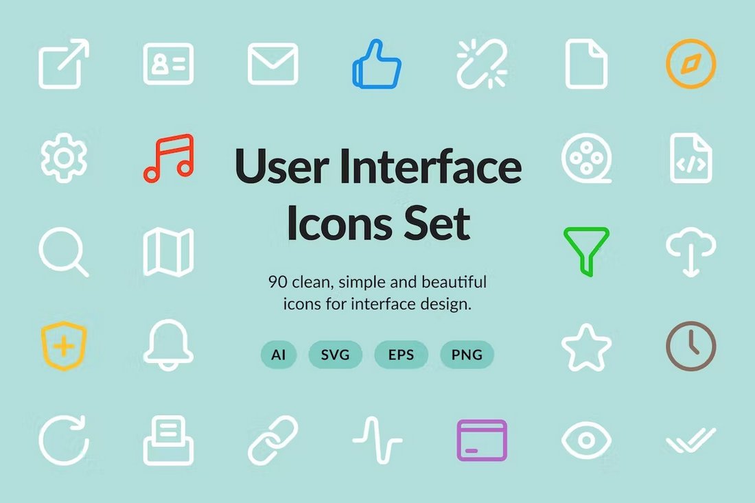 User Interface iOS Icon Set (90 icons)