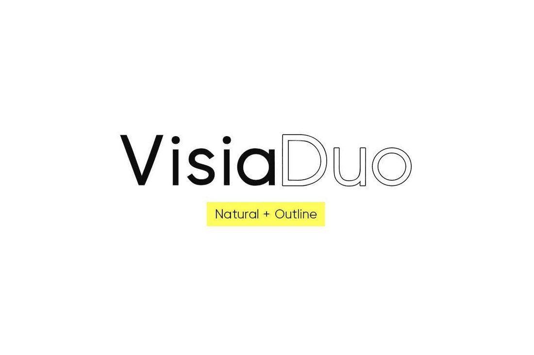 VISIA Duo - Keluarga Font Geometris