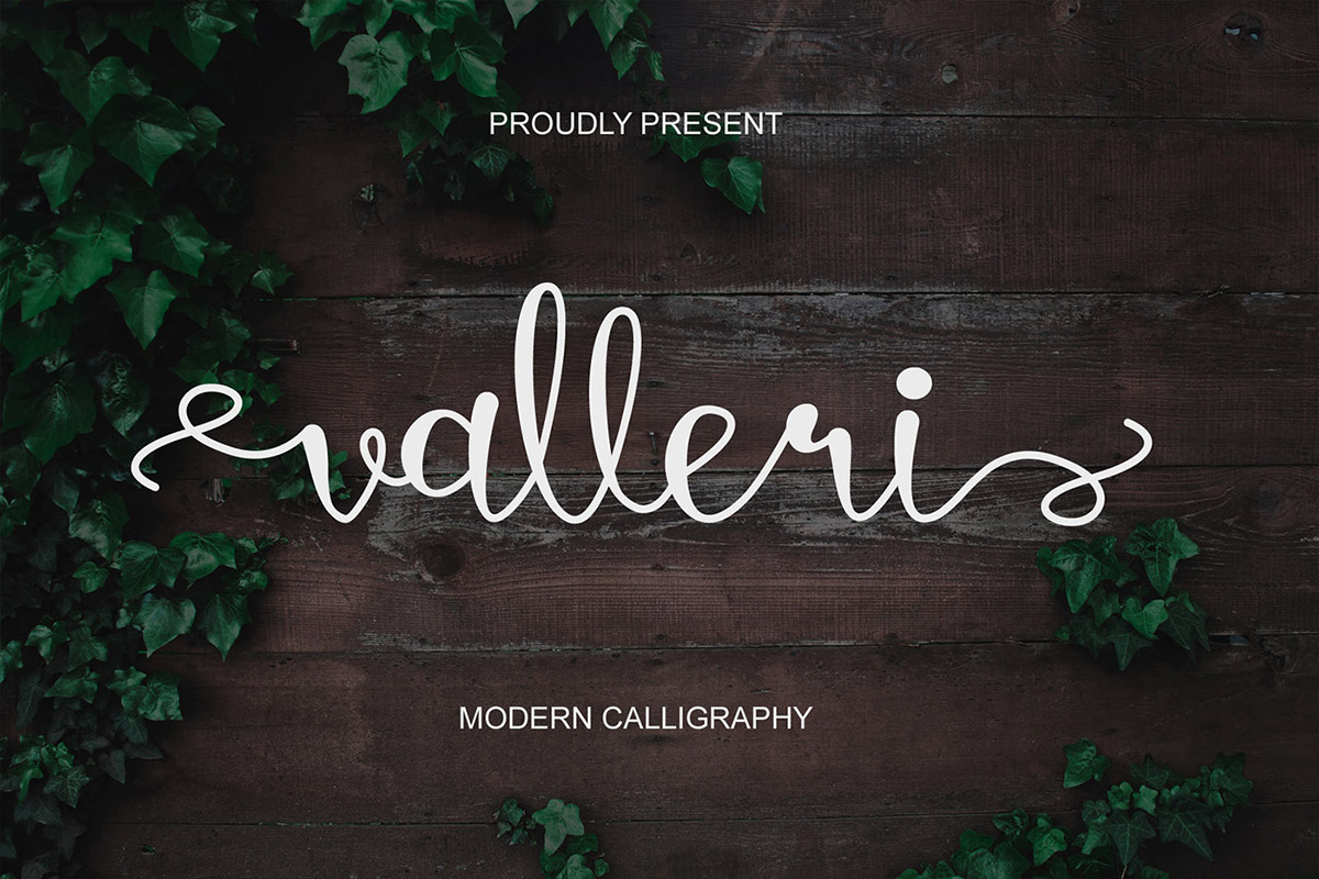 Valleri Calligraphy Font