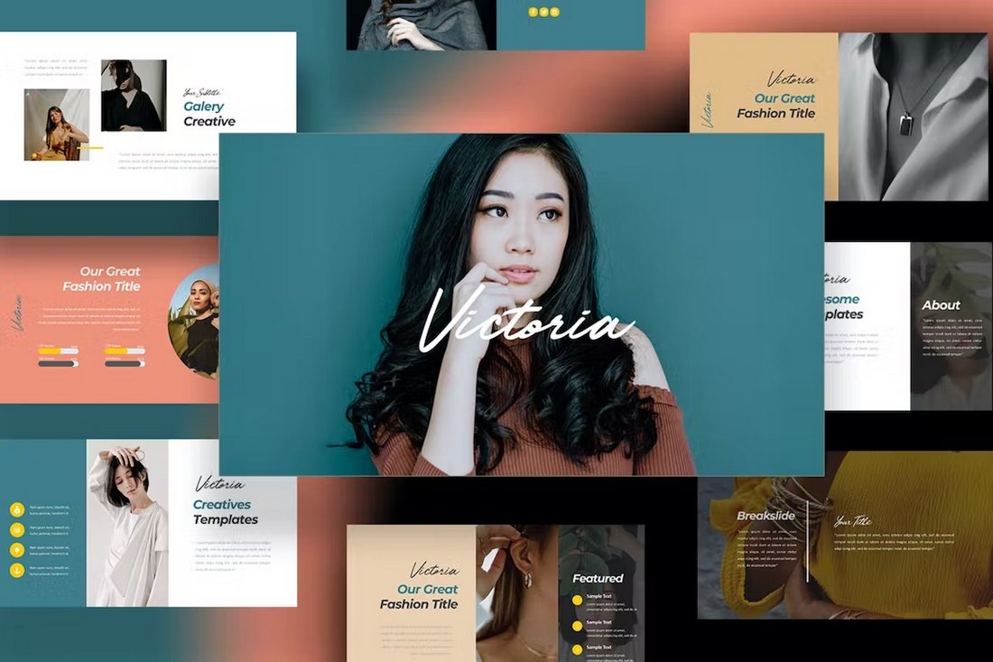 Victoria - Stylish Fashion Powerpoint Template