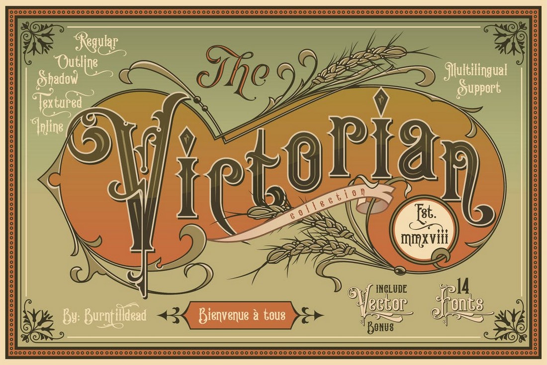 Victorian Collection - Art Nouveau Fonts