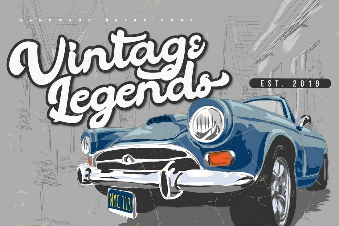 Vintage Legends - Handwritten Retro Font