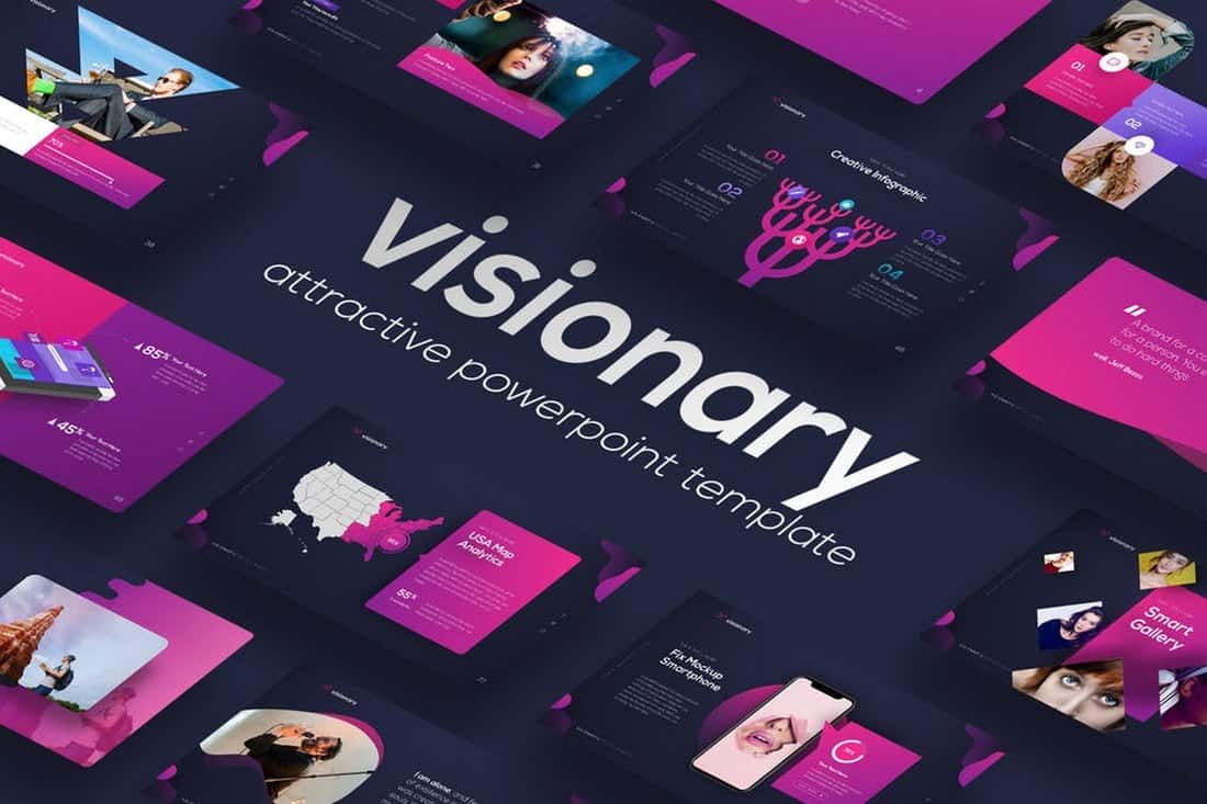 Visionary - Dark PowerPoint Template