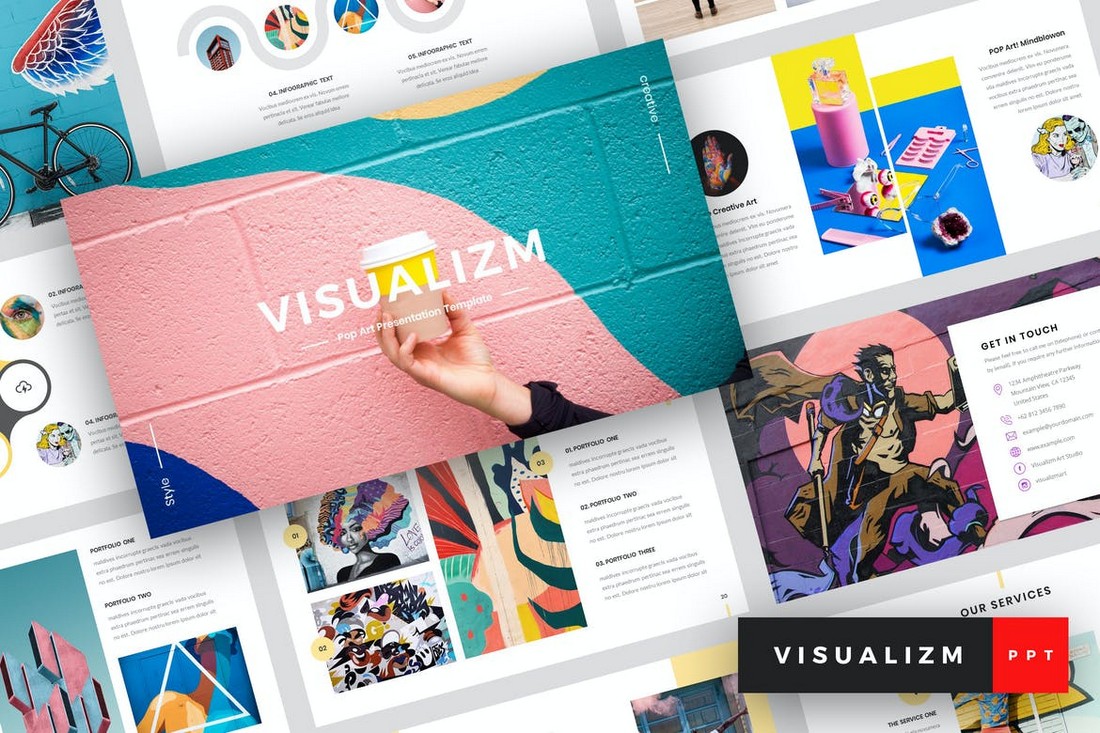 Visualizm - Creative Pop Art PowerPoint Template