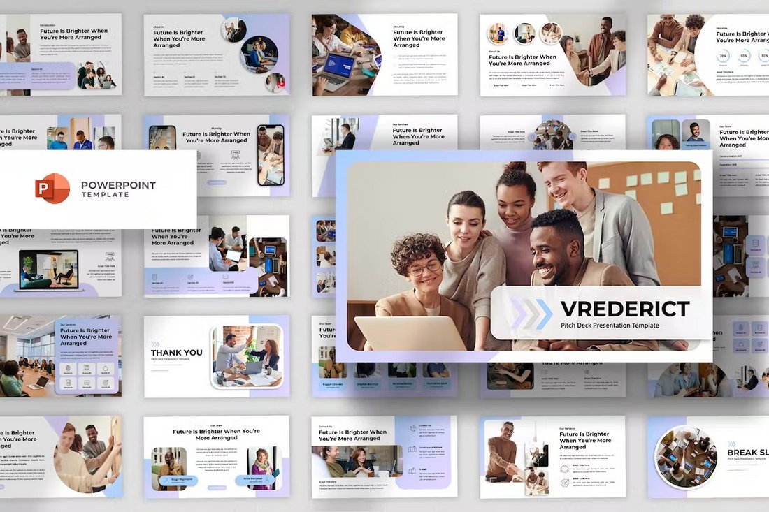 Vrederict - Pitch Deck Powerpoint Slides Template