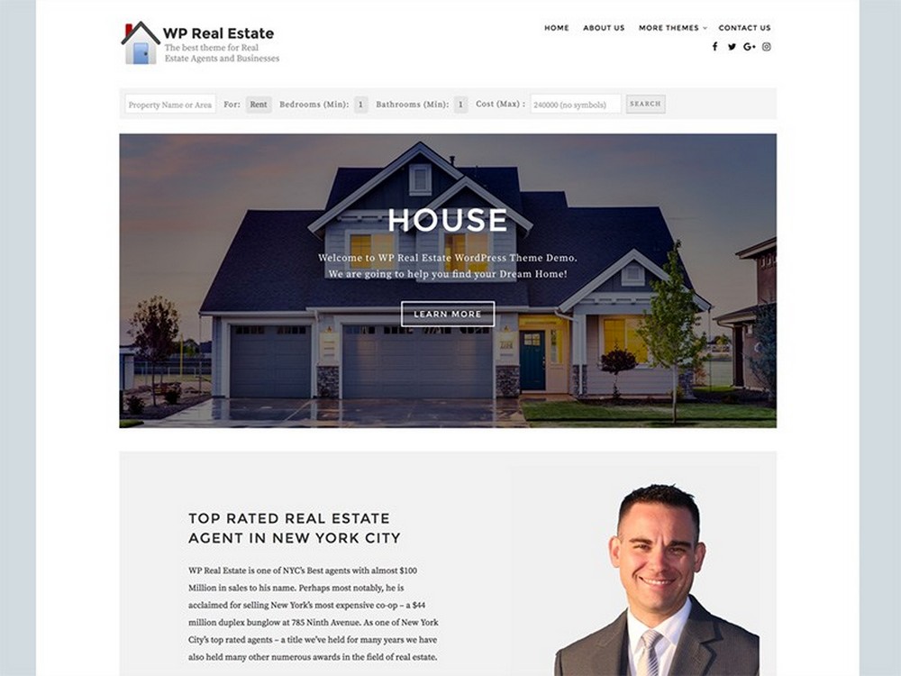 WP Real Estate - Free WordPress Theme