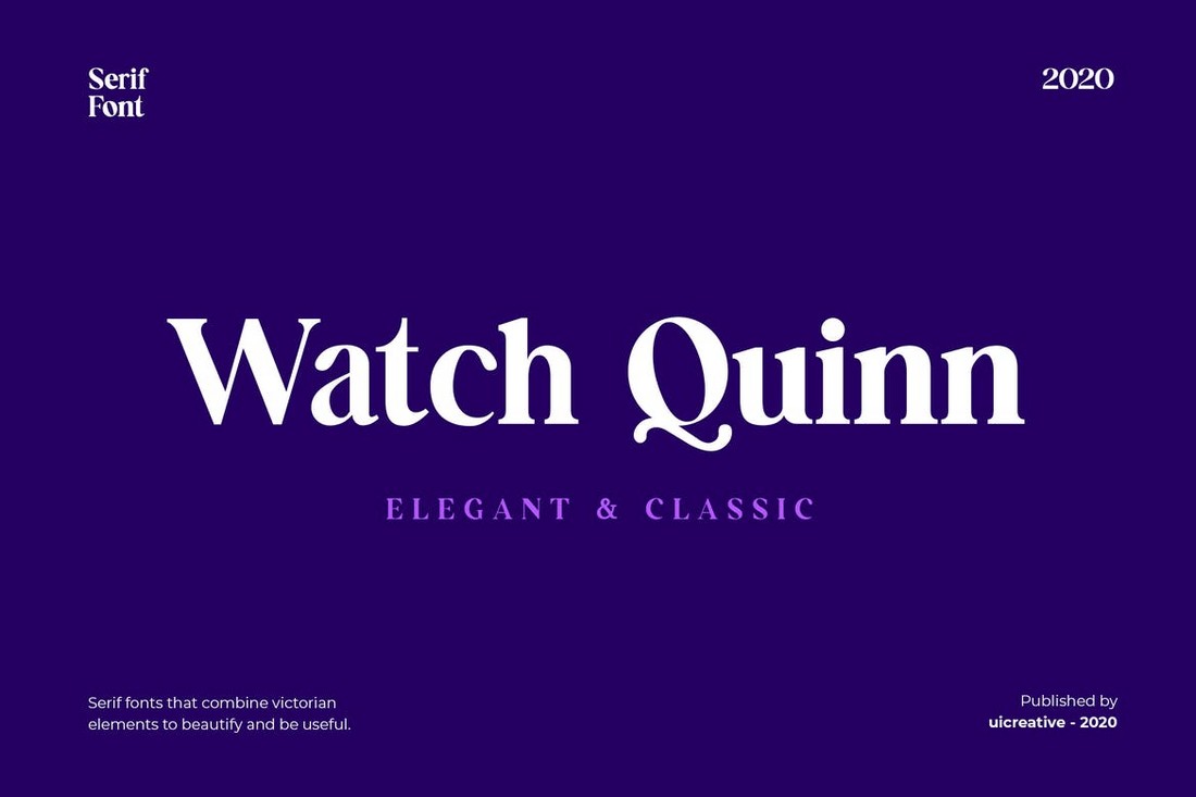 Watch Quinn Serif Font for Business Cards