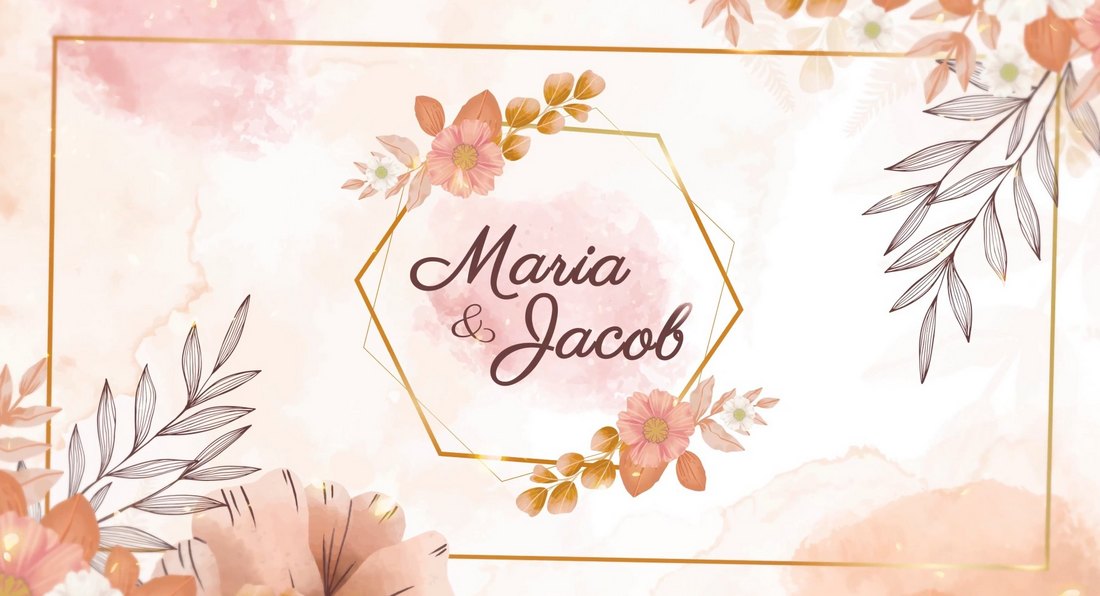 Watercolor Wedding Invitation After Effects Template