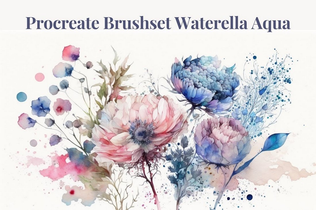 Waterella Aqua - Procreate Watercolor Brushes