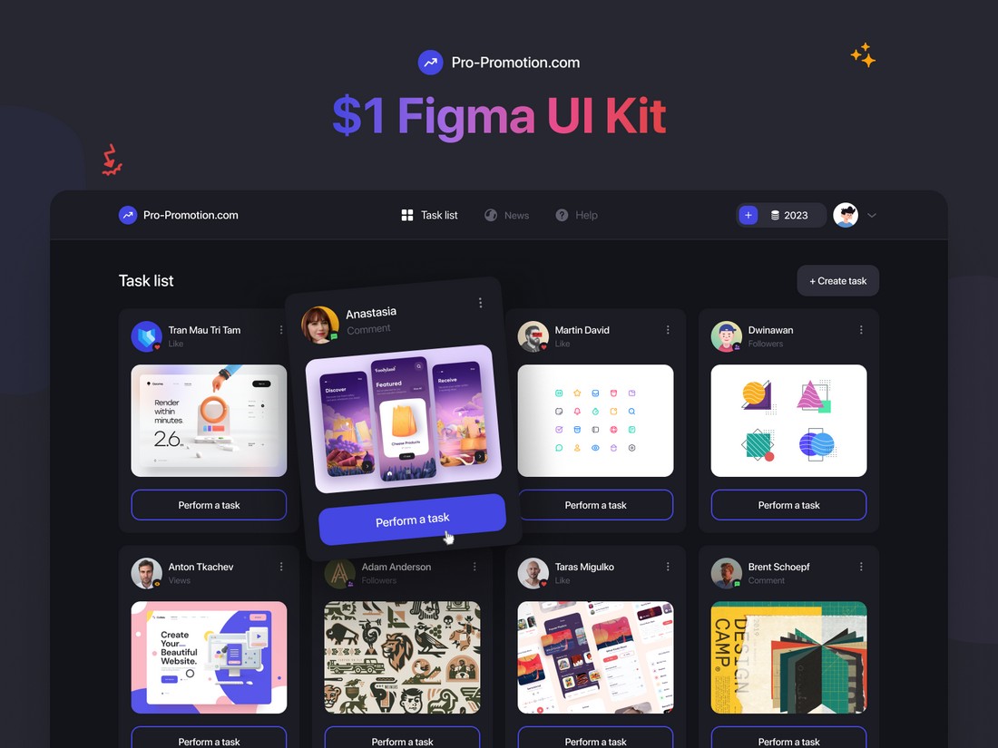 Web Service - Free Figma Landing Page UI Kit