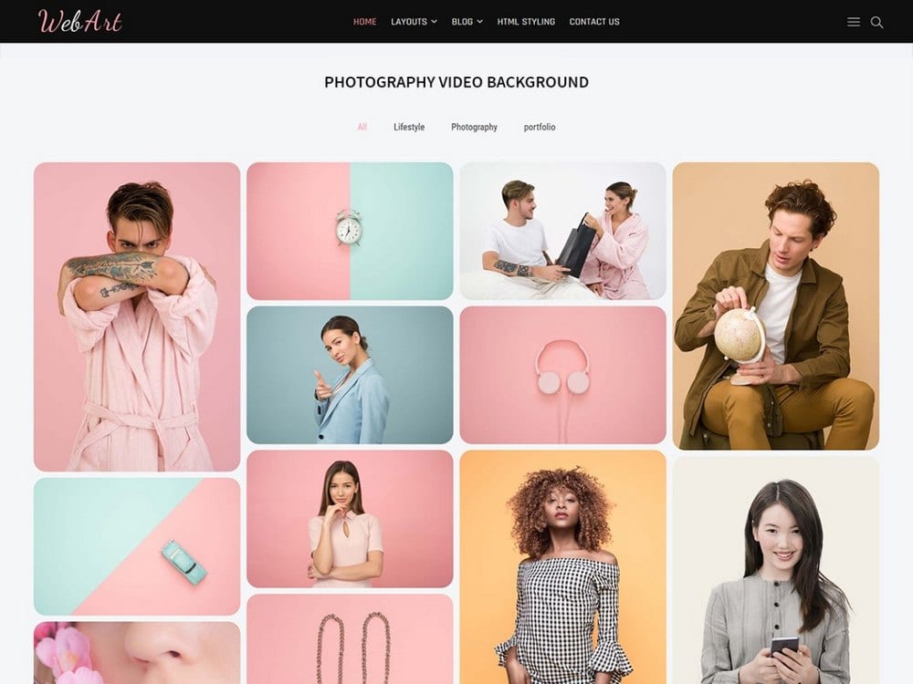 Webart - Free WordPress Photography Theme