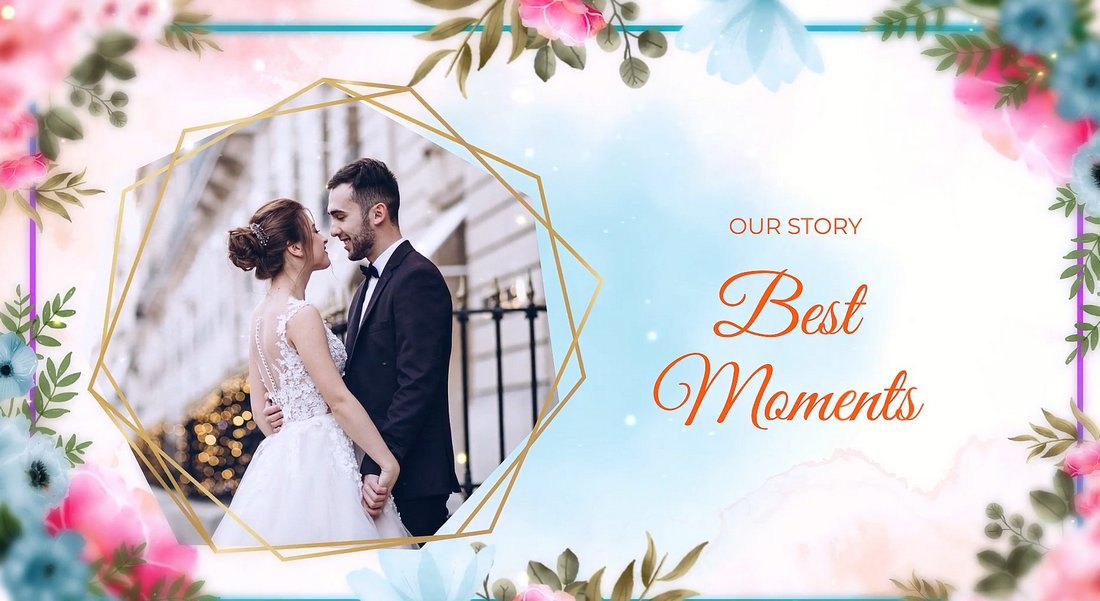 Wedding Love Story Slideshow After Effects Template