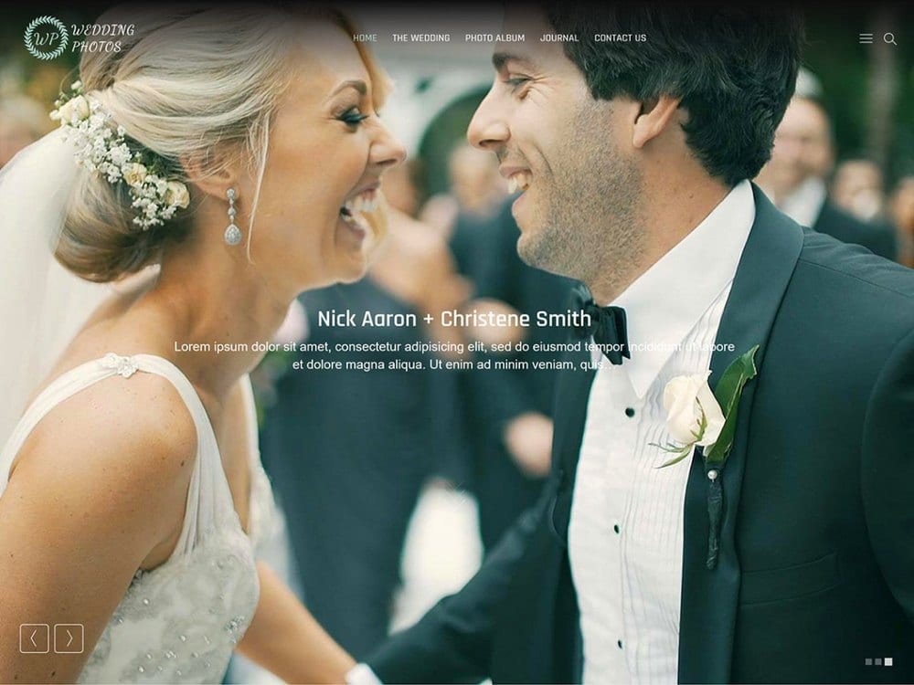 Wedding Photography - Free WordPress Photography Theme