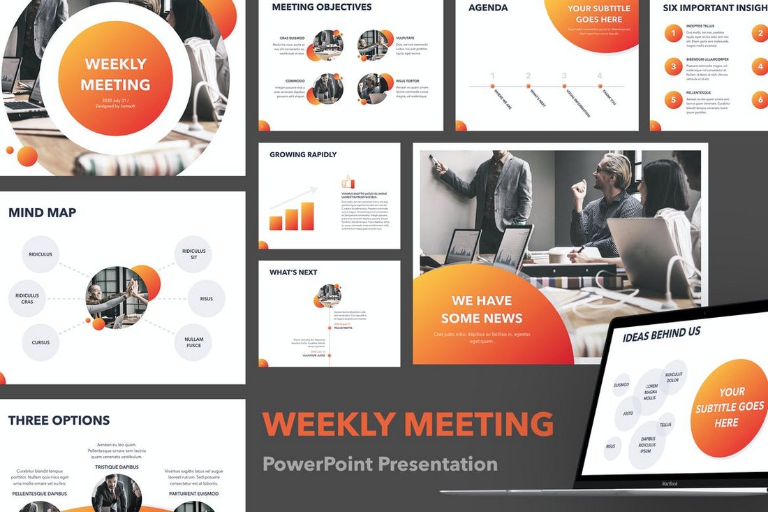 Weekly Meeting Agenda PowerPoint Template