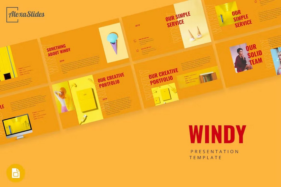 Windy - Creative Portfolio Google Slides Template