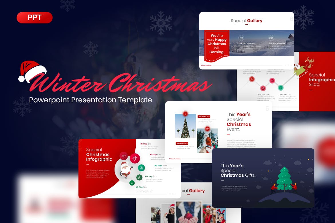 Winter Christmas Powerpoint Template