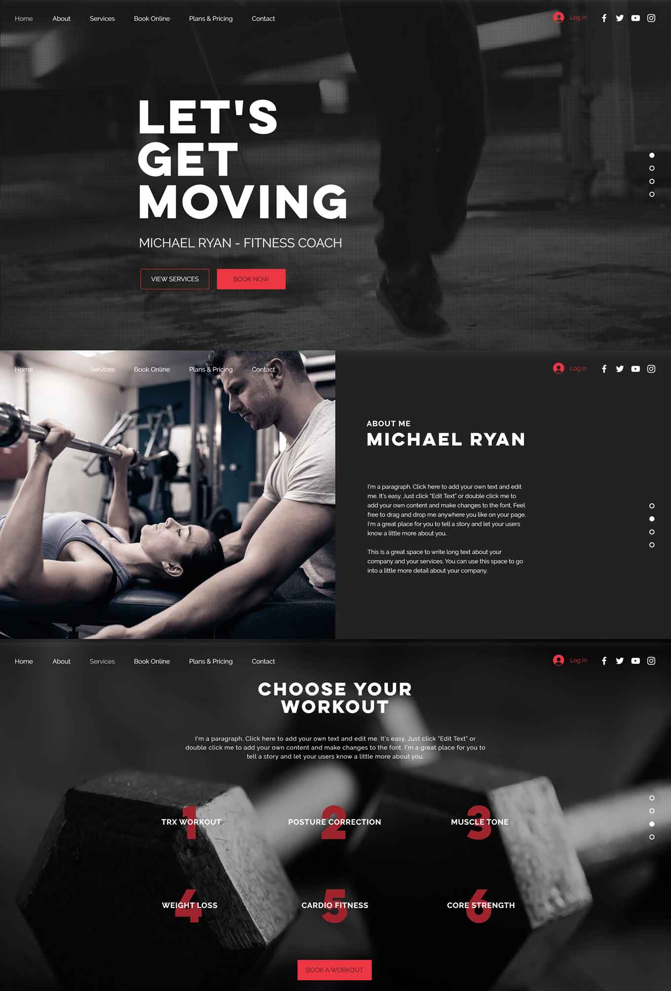 Fitness Coach Wix Template