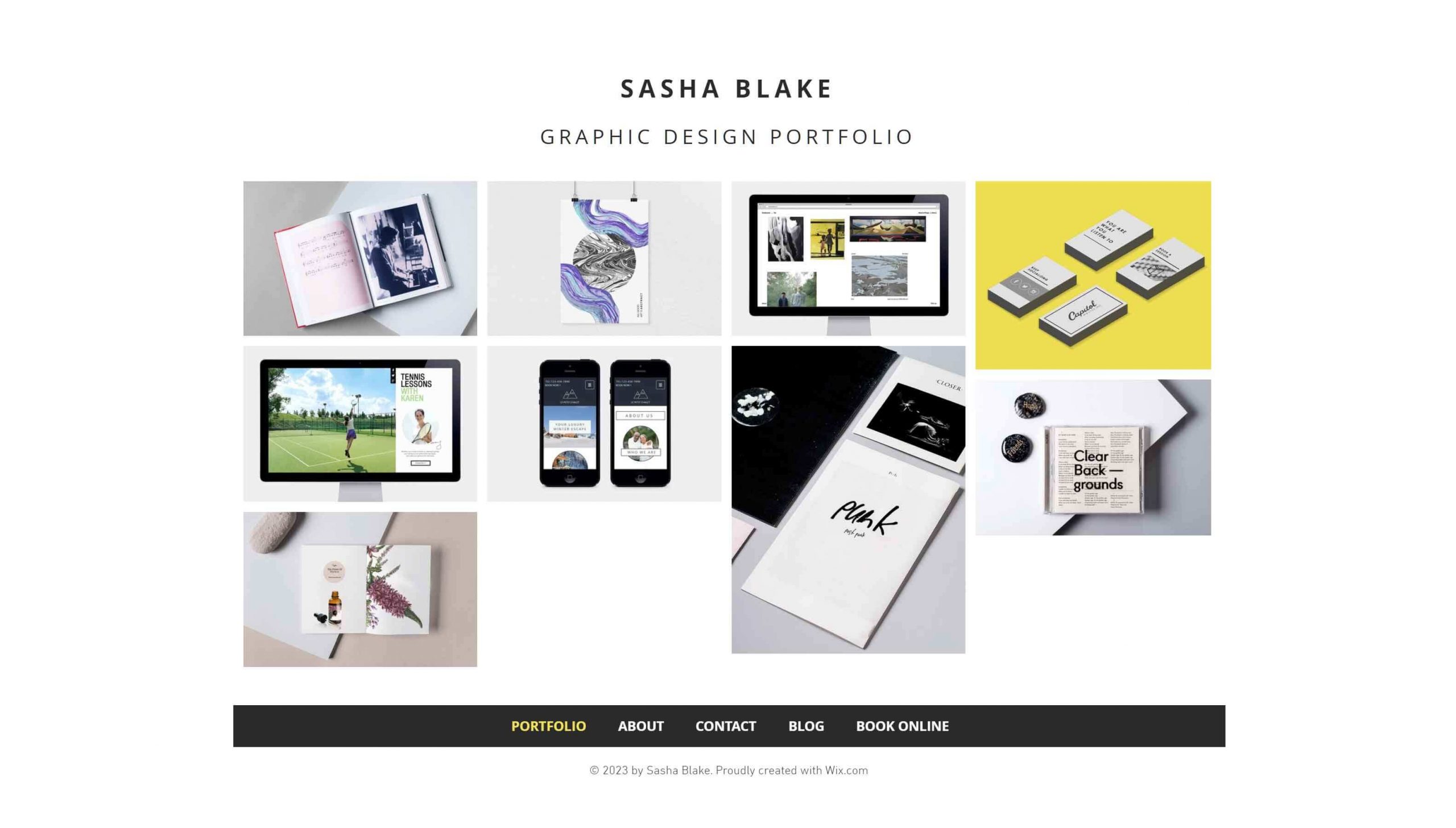 Graphic Design Portfolio Wix Template