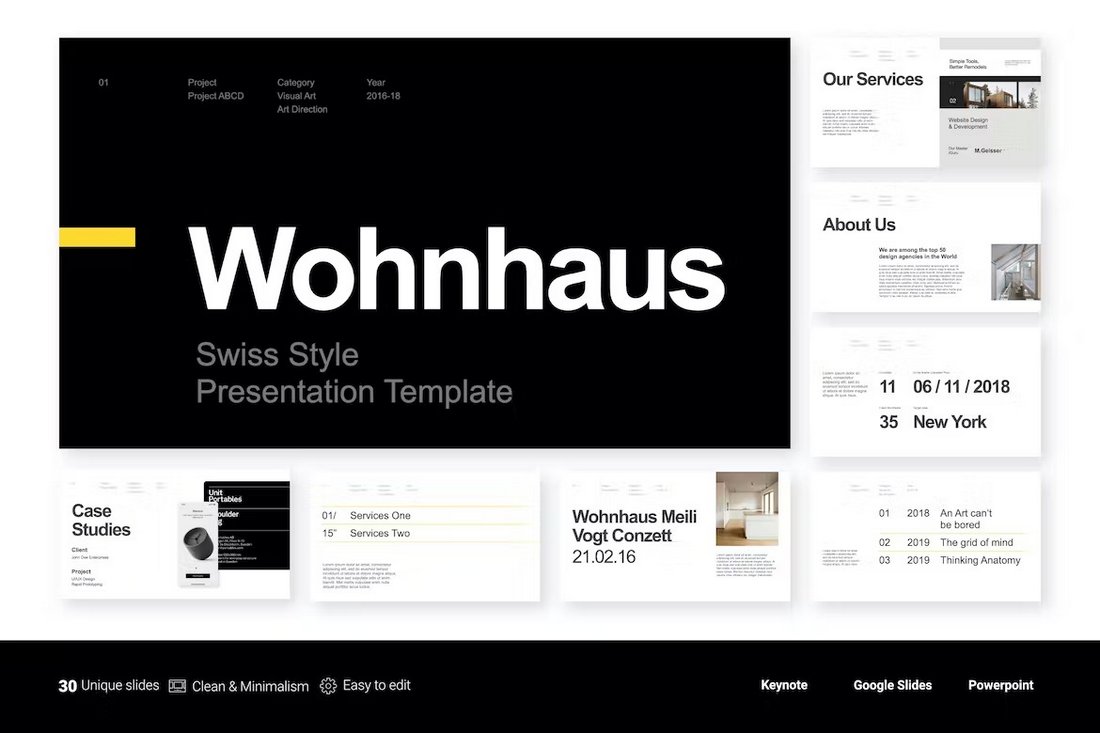 Wohnhaus - Clean Business Presentation PPT